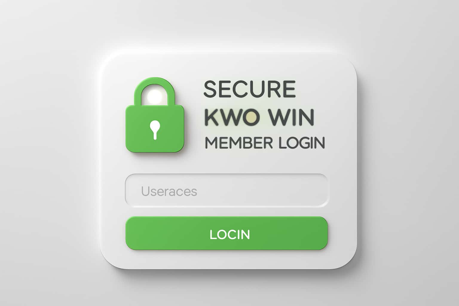 Secure KWG Win Member Login Interface