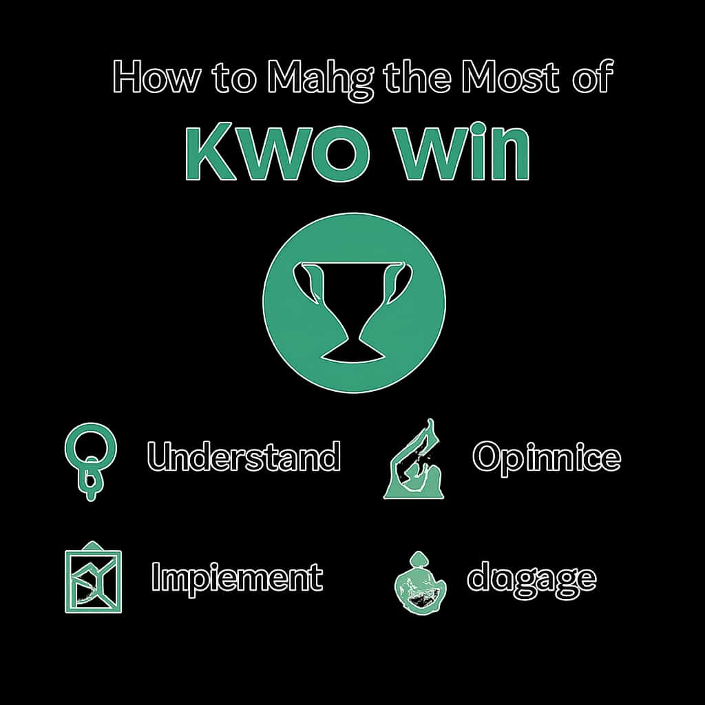 An educational diagram outlining the key features of KWG Win.