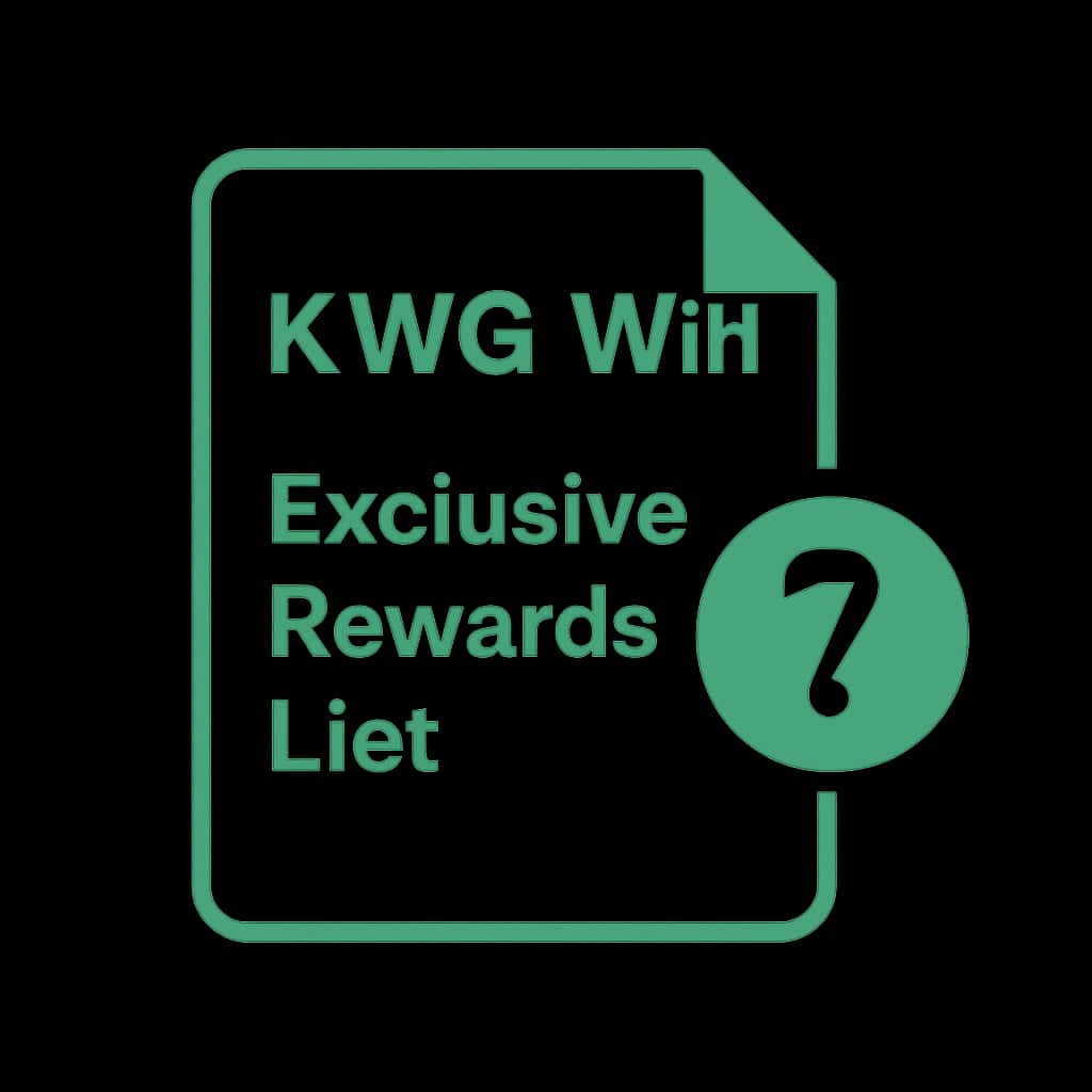 A professional badge design for KWG Win Exclusive Rewards List.