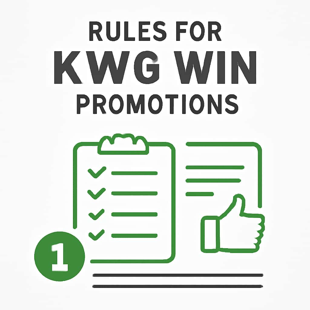 An educational diagram detailing KWG Win promotions rules.