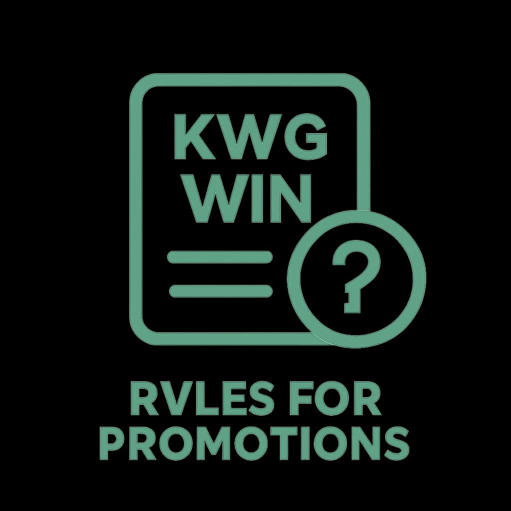 A concise badge representing the guidelines for KWG Win promotions.