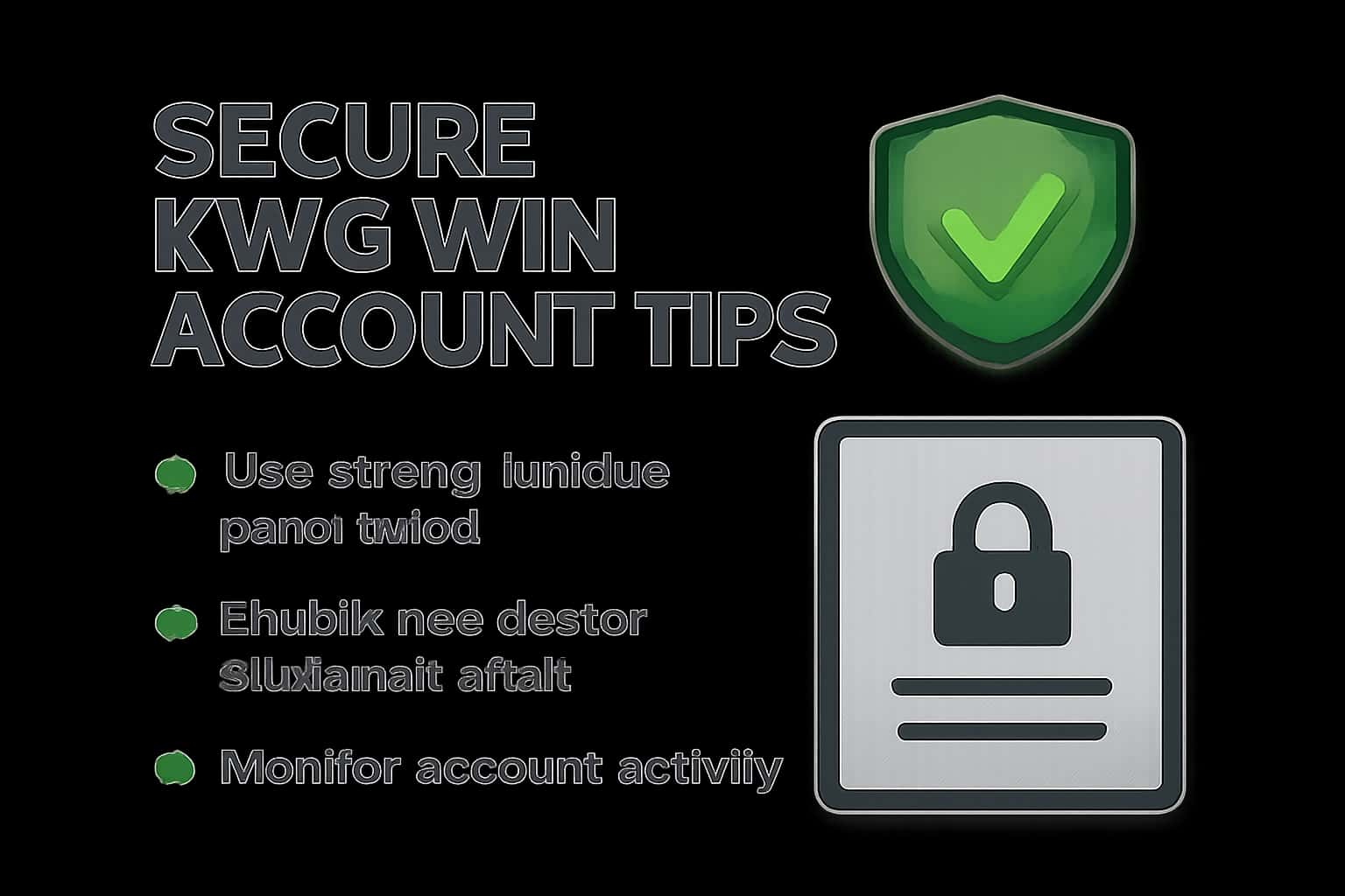 An informative visualization of Secure KWG Win Account Tips.