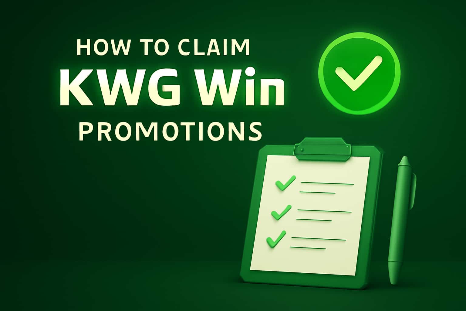 A futuristic scene illustrating the process of claiming KWG Win promotions.